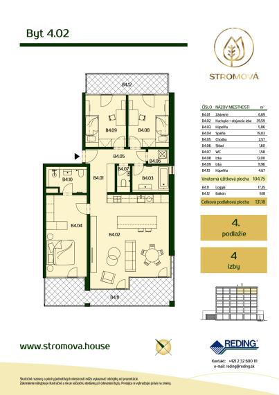 VALEN | Nadštandardný 4-izbový byt  v projekte Stromová