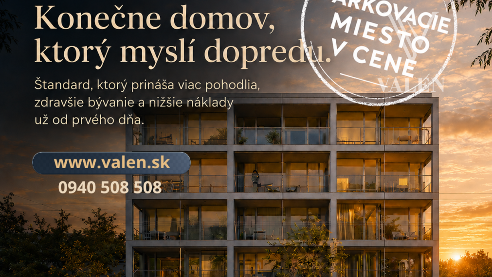 VALEN | Nadštandardný 3i byt s predzáhradkou a parkingom v projekte Stromová
