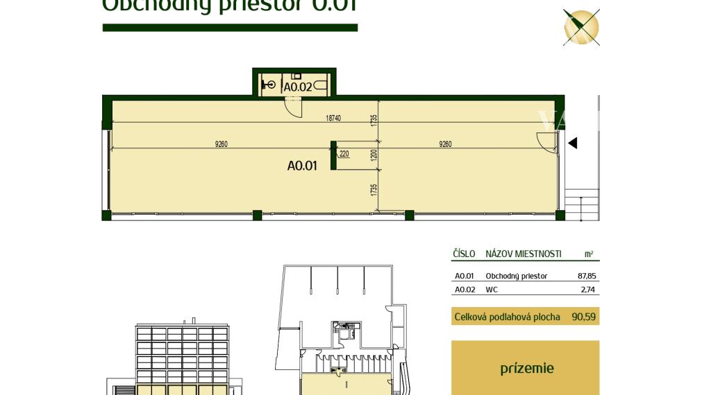 Nadštandardný obchodný priestor v projekte Stromová