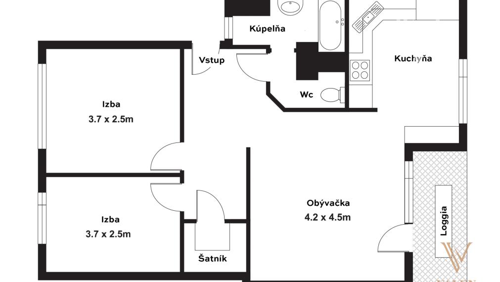 VALEN | Vzdušný 3i byt v tichej lokalite, Bratislava-Karlova Ves