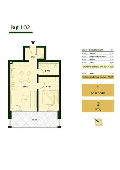 VALEN | Nadštandardný 2i byt v projekte Stromová