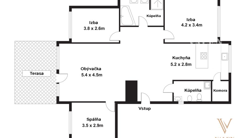 VALEN | Na predaj priestranný 4-izbový byt s predzáhradkou