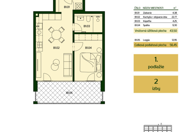 VALEN | Nadštandardný 2-izbový byt v projekte Stromová