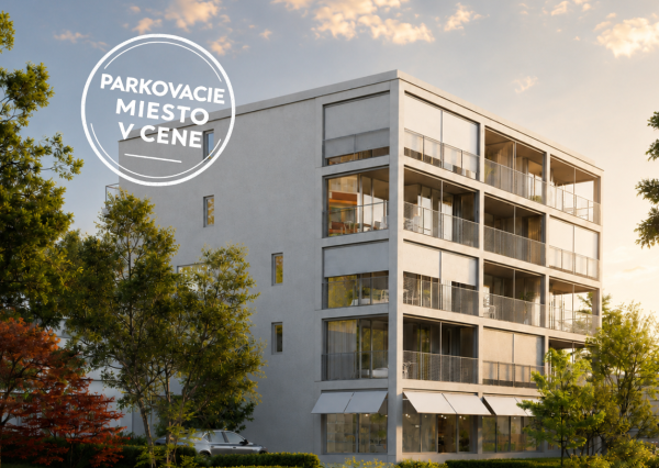 Nadštandardný 3i byt  s predzáhradkou a parkingom v projekte Stromová